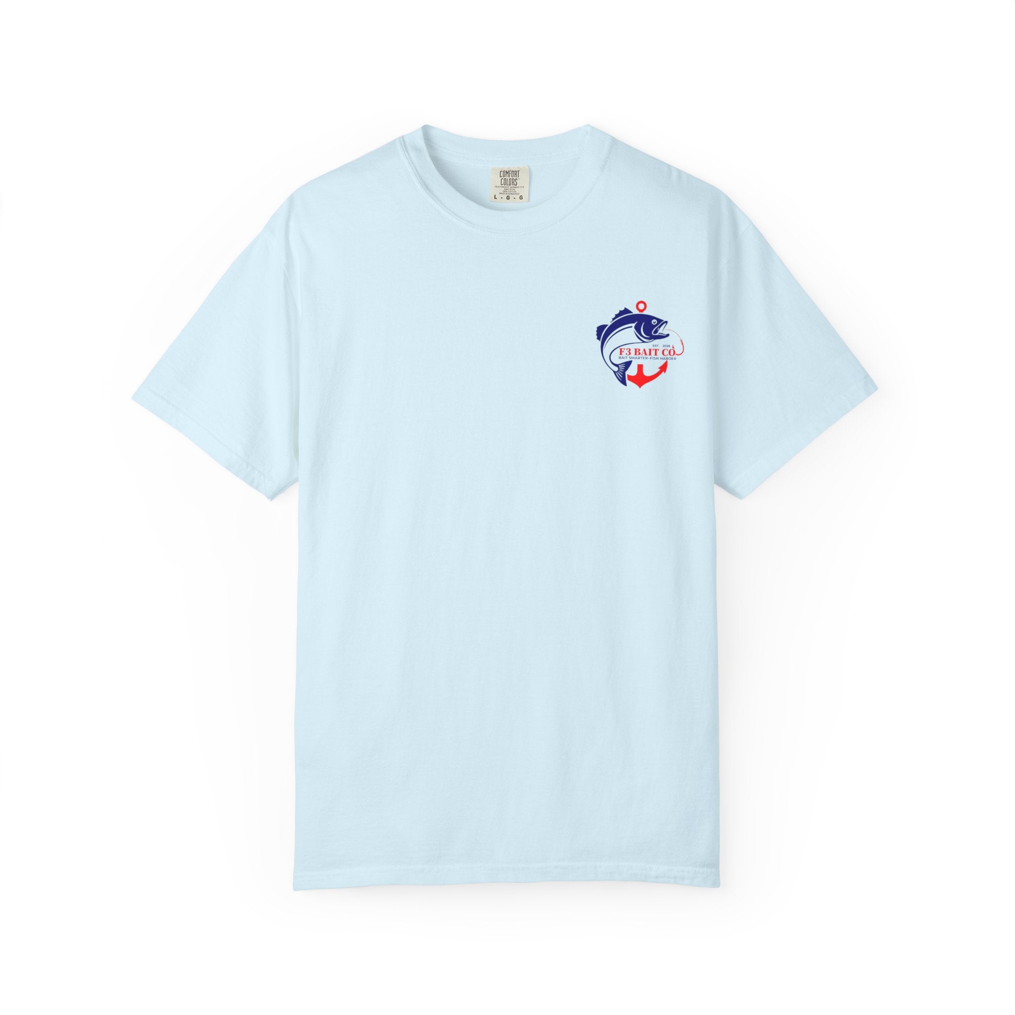 F3 Bait Co Fishing Logo T-Shirt | Anchor Hook Bass Graphic