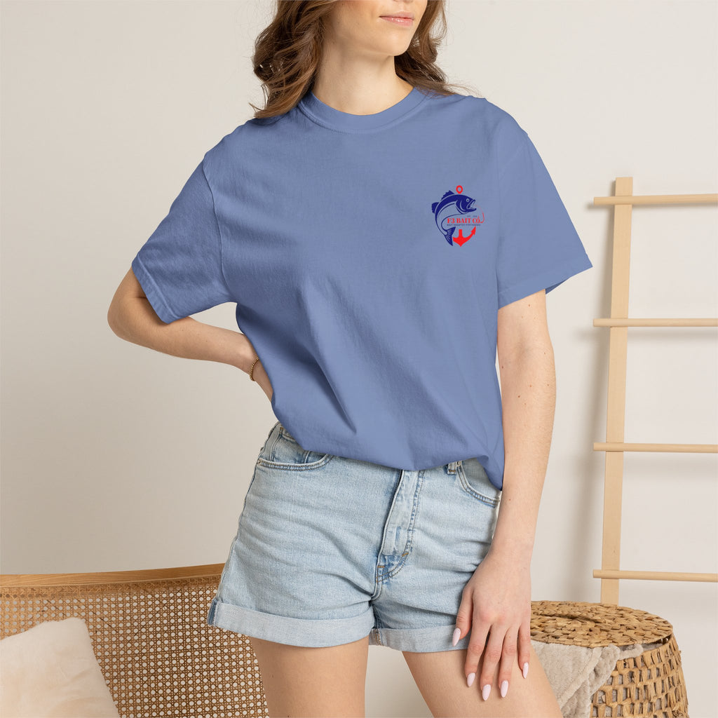 F3 Bait Co Fishing Logo T-Shirt | Anchor Hook Bass Graphic