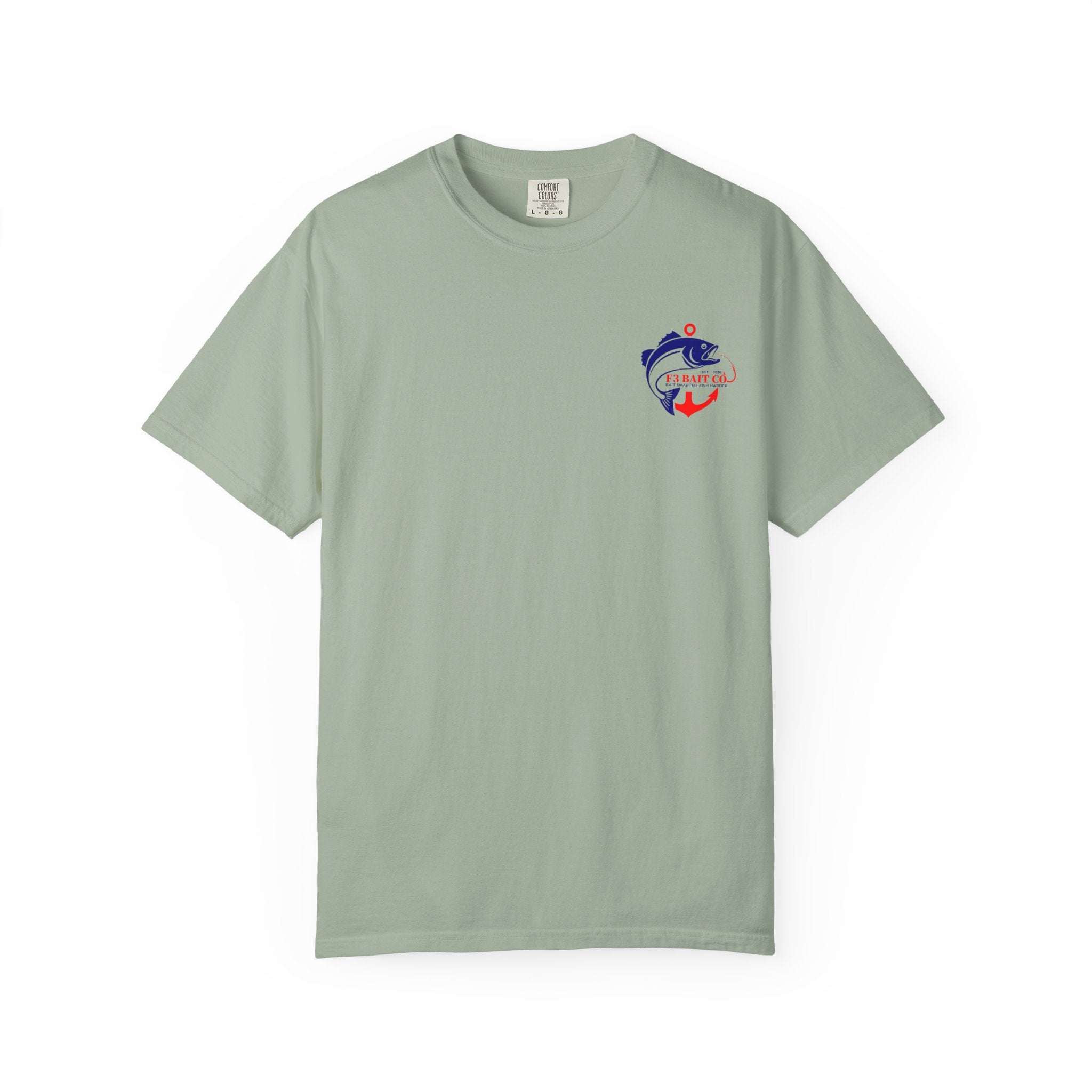 F3 Bait Co Fishing Logo T-Shirt | Anchor Hook Bass Graphic