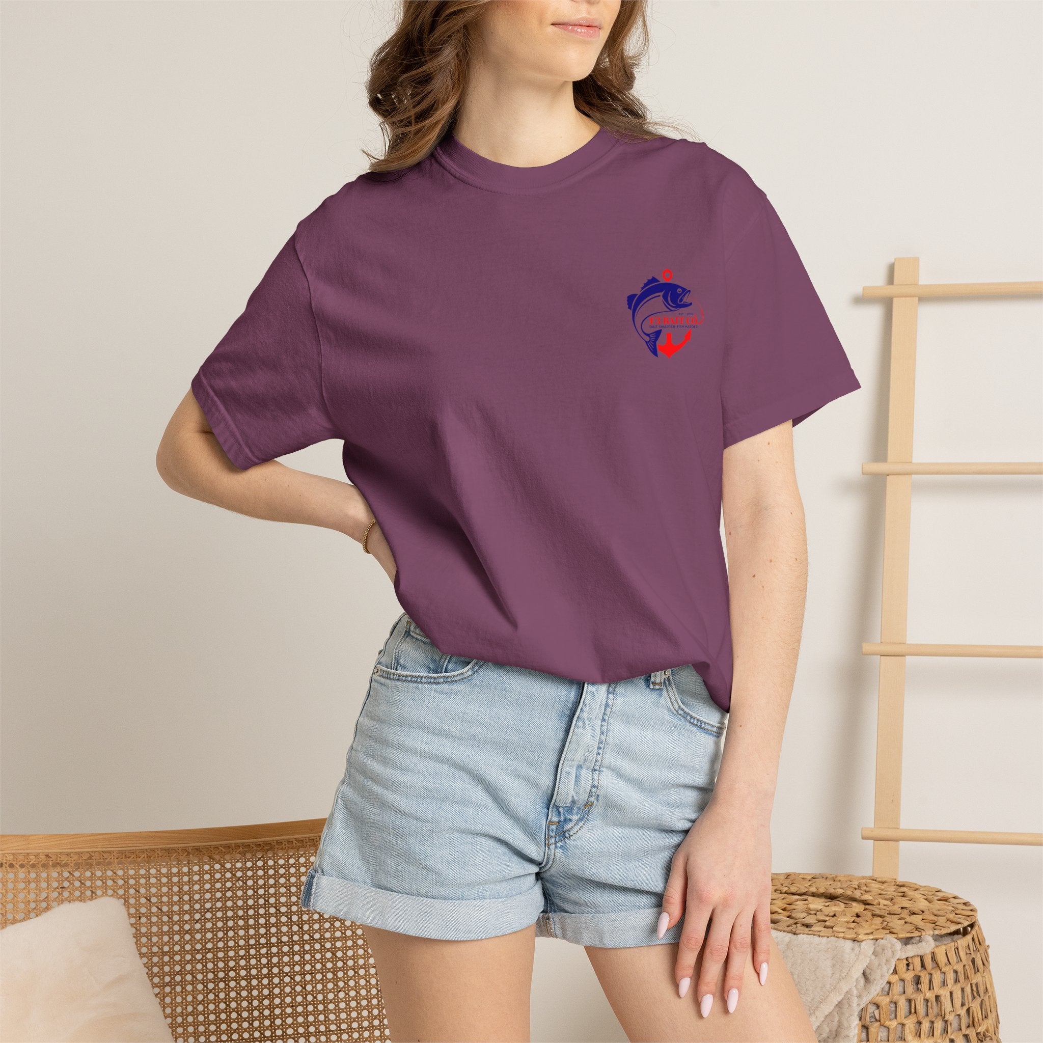 F3 Bait Co Fishing Logo T-Shirt | Anchor Hook Bass Graphic
