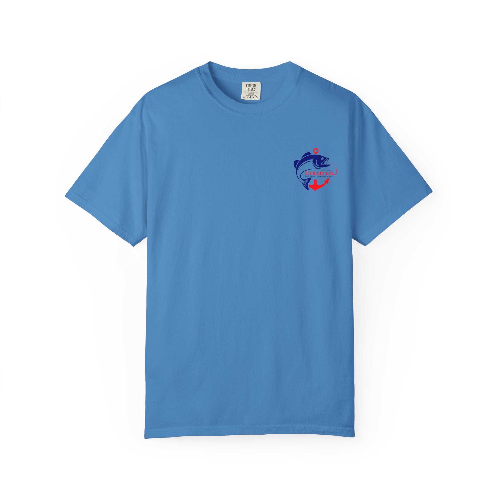 F3 Bait Co Fishing Logo T-Shirt | Anchor Hook Bass Graphic