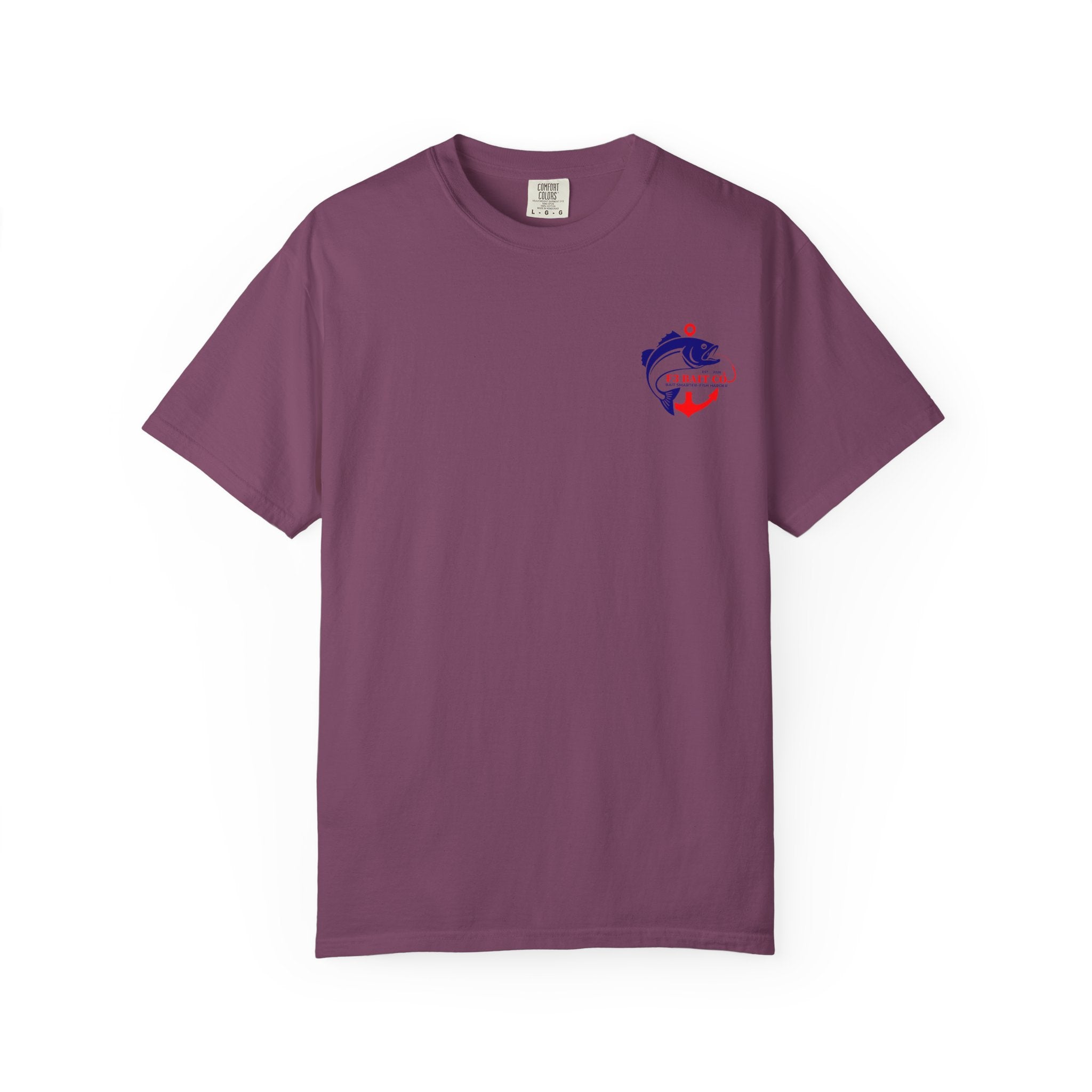 F3 Bait Co Fishing Logo T-Shirt | Anchor Hook Bass Graphic